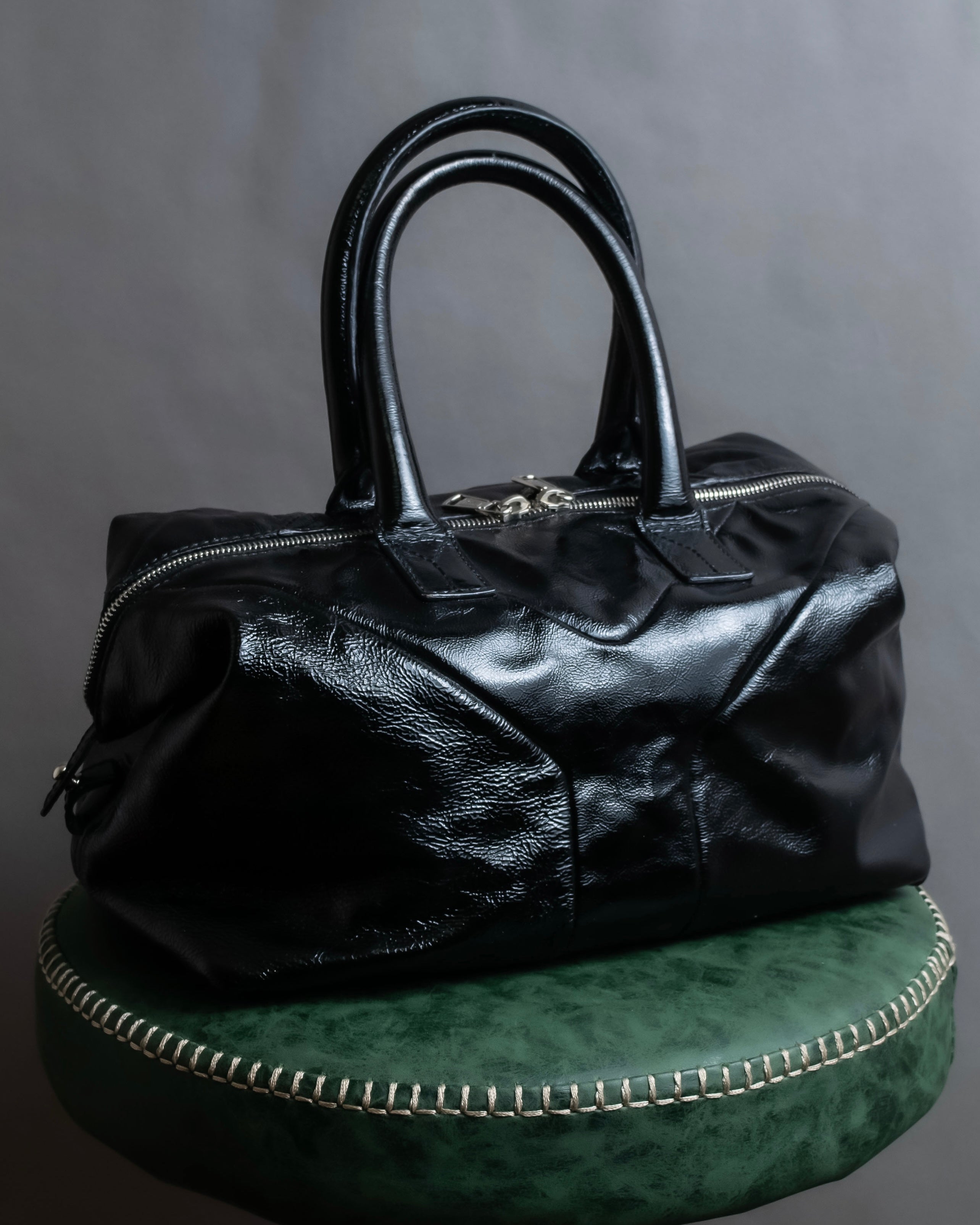 "YVES SAINT LAURENT" Glossy leather easy boston bag