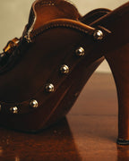 “GUCCI” 00’s Bamboo tassel studded platform mules