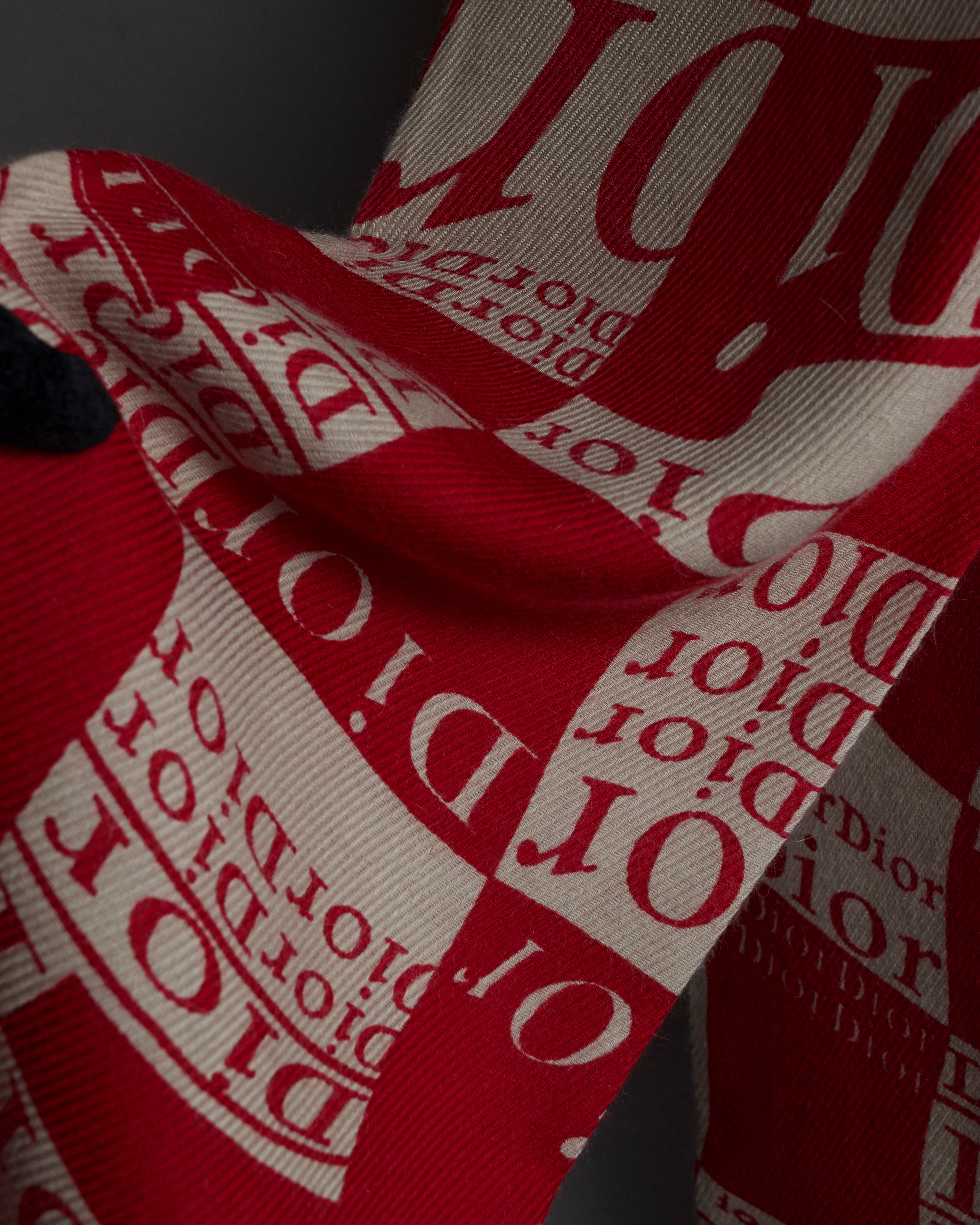 "Christian Dior" Logo pattern twill muffler