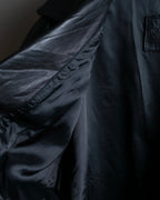 "Vintage lamb leather oversized tailored jacket"