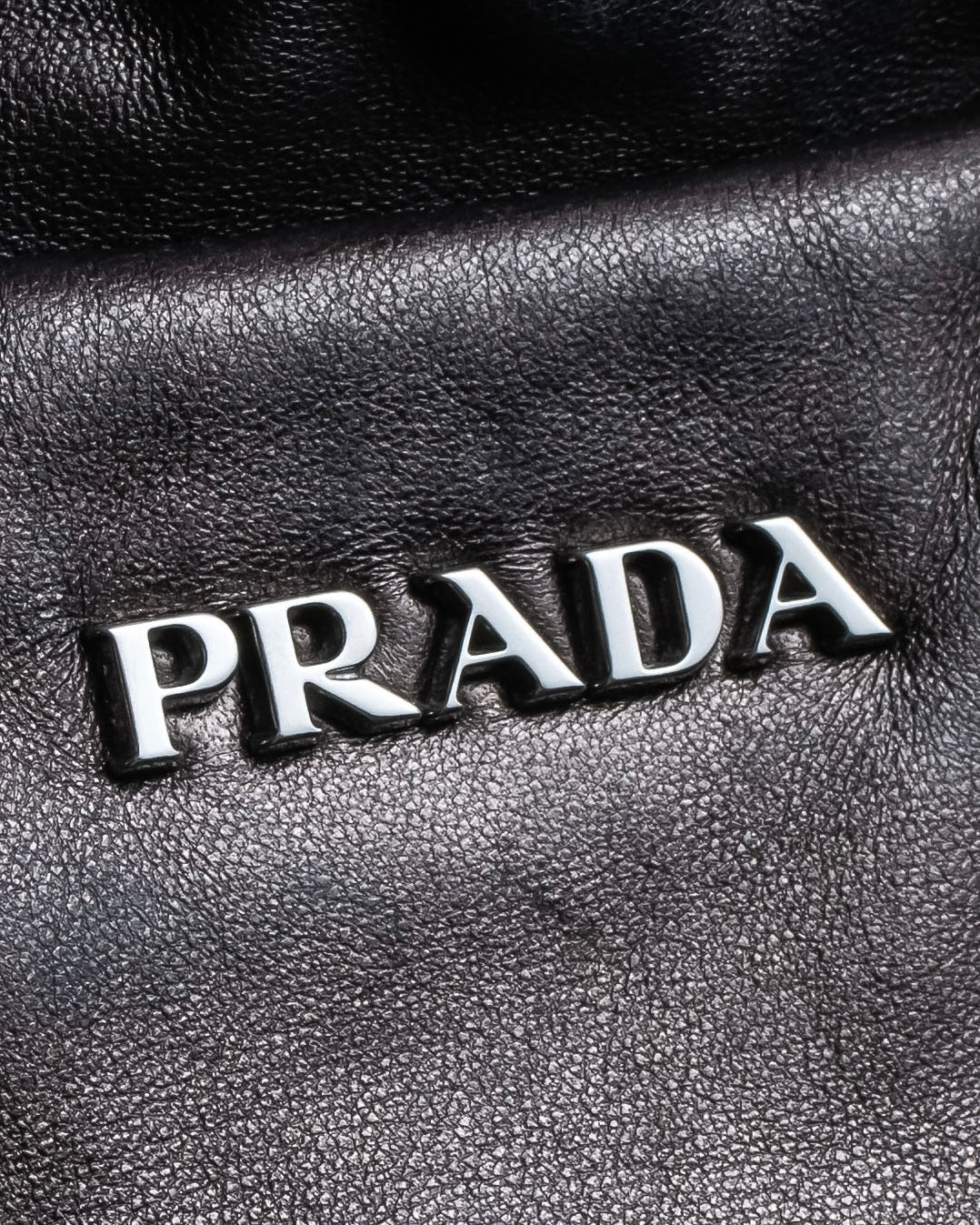 "PRADA" Frill docking one handle leather bag