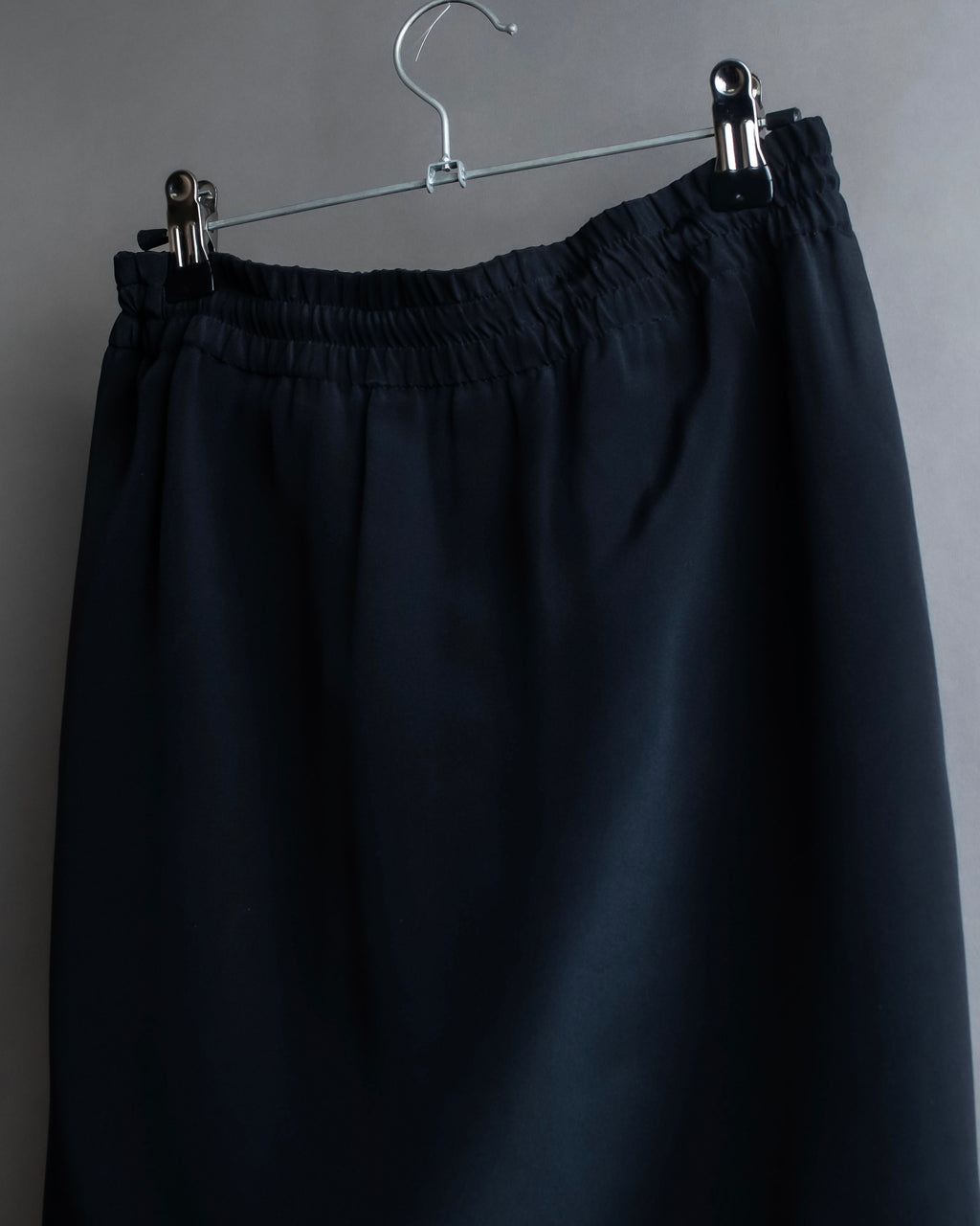 "CELINE" Gathered design mid-length silk skirt