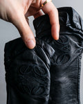 "LOEWE" Anagram logo engraved leather gloves