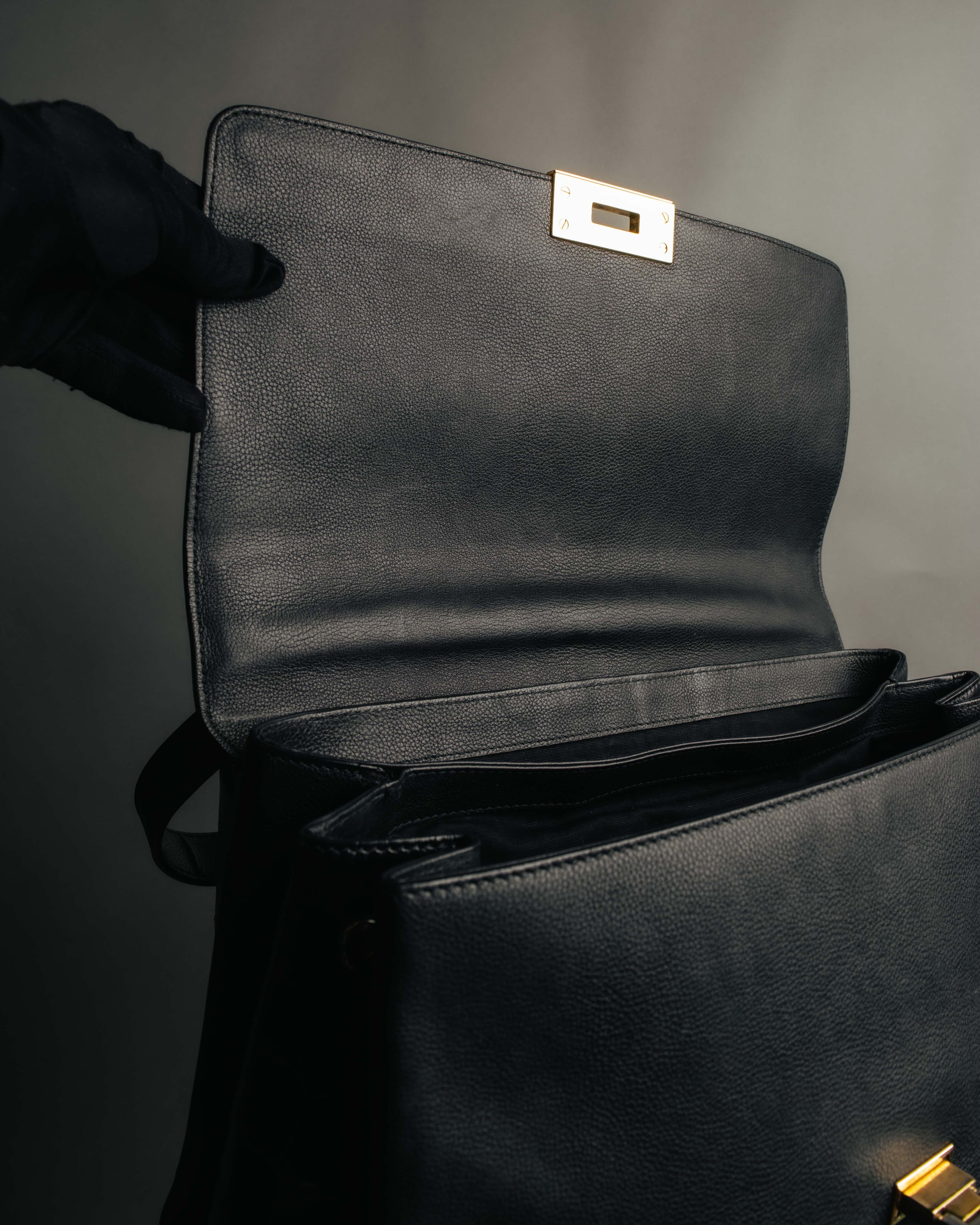 -SPECIAL- “BALENCIAGA” 2013-17 Le dix mixed leather shoulder bag
