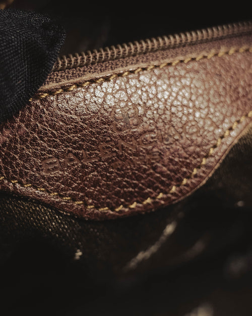 “BALENCIAGA” 80’s rounded dome leather shoulder bag