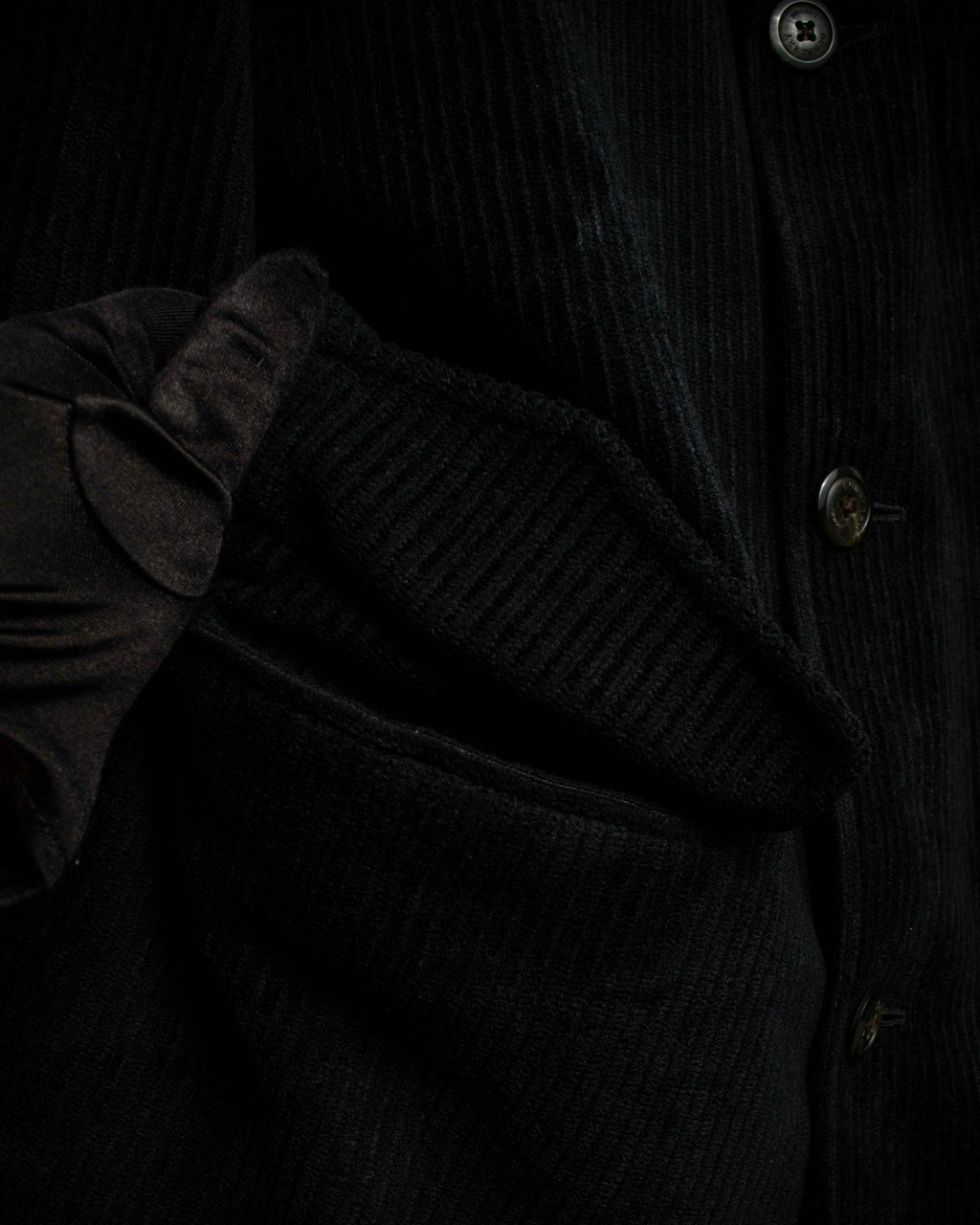 "BURBERRY" Thick wale corduroy oversized tailored jacket