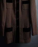 "FENDI" Velvet switching design herringbone set up