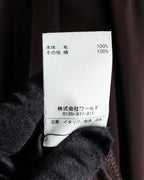 "Filo di Seta" Front pleated design stand-up collar shirt