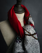 “Christian Dior” 80’s-90’s Jewelry motif monogram silk scarf