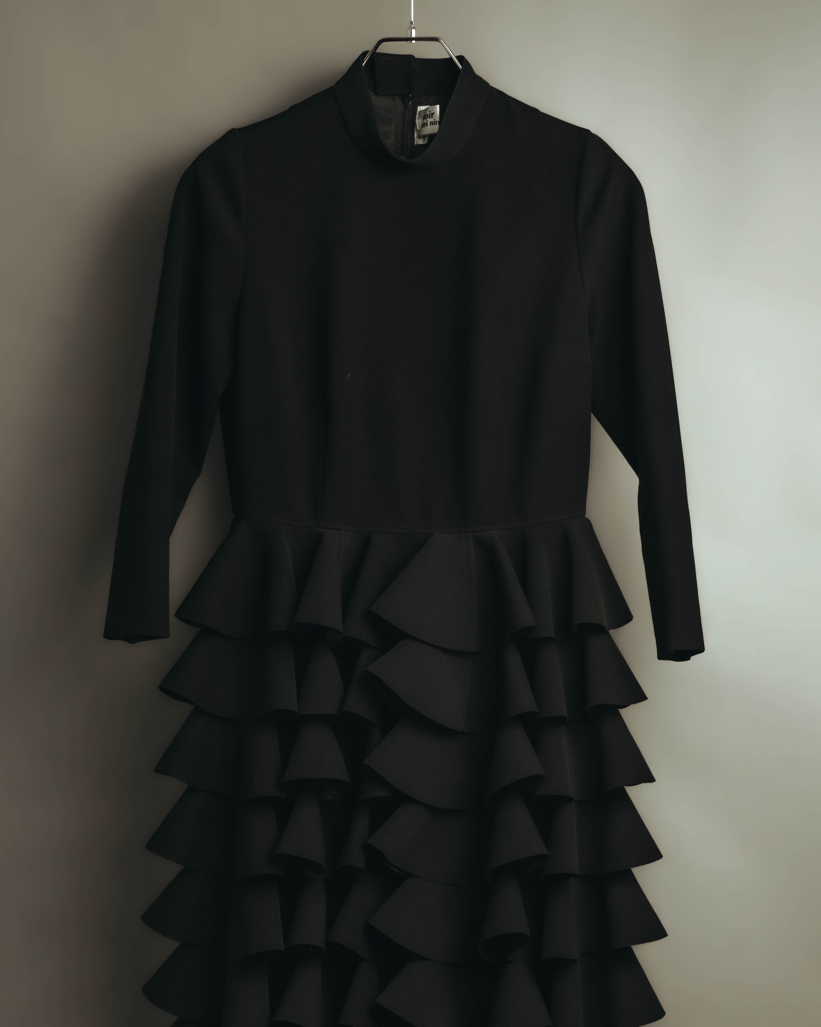 noir kei ninomiya” 2019 SS Sculptural tiered ruffle long dress – MOOD