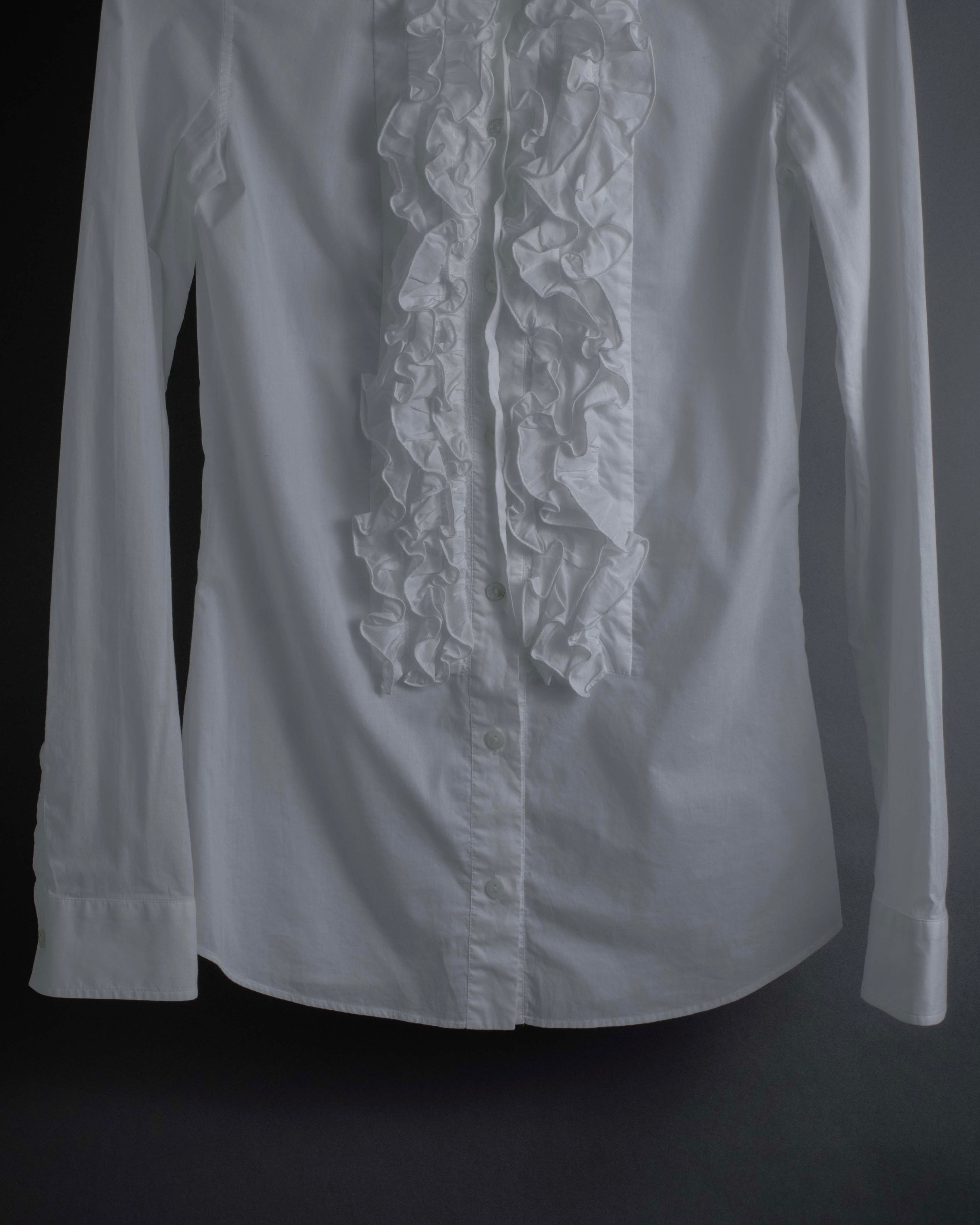 "Dolce & Gabbana" Tiered frill design white shirt
