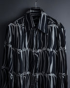 "GUCCI" Handwritten calligraphy pattern silk shirt