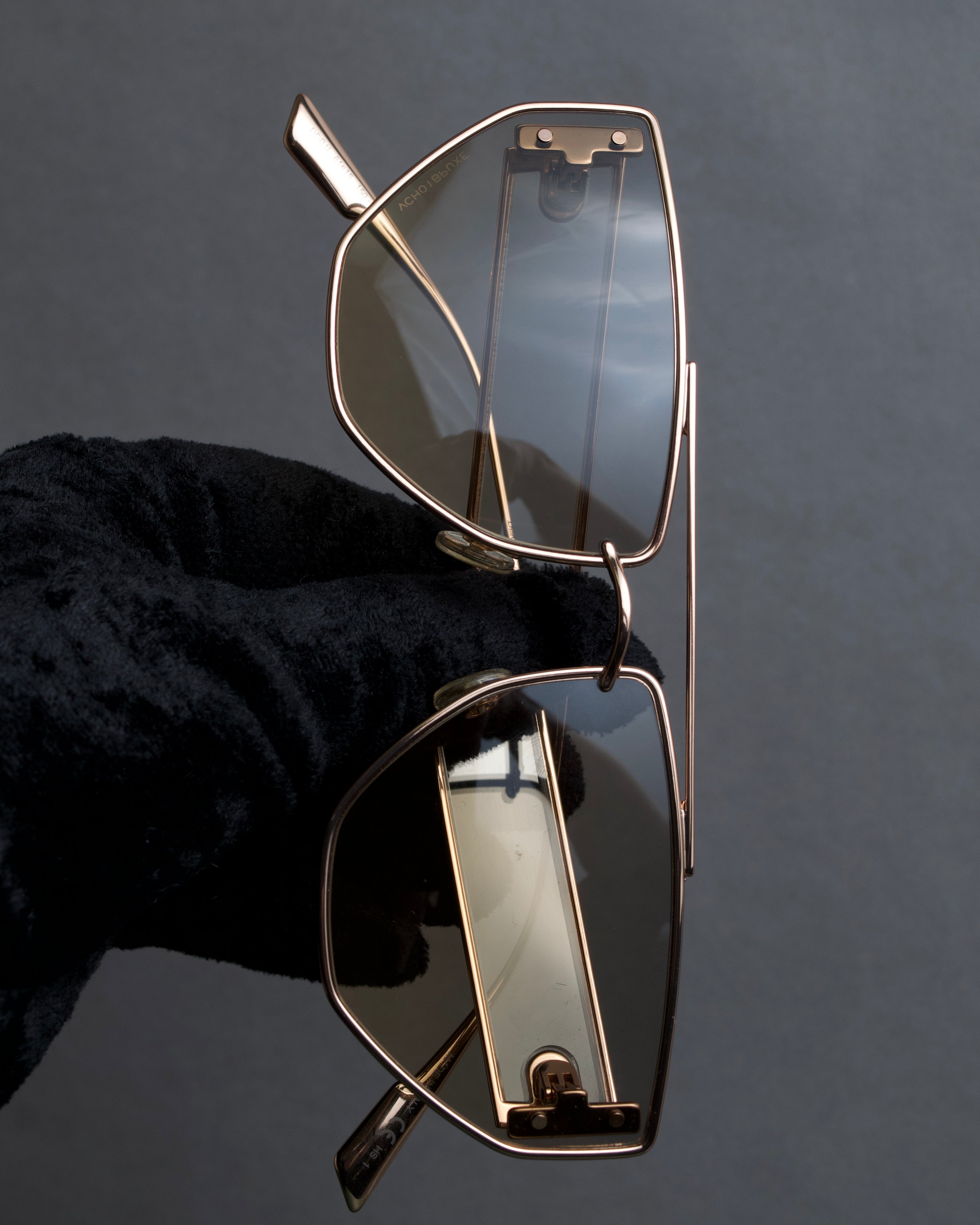 "Christian Dior" Metal acetate combination design sunglasses
