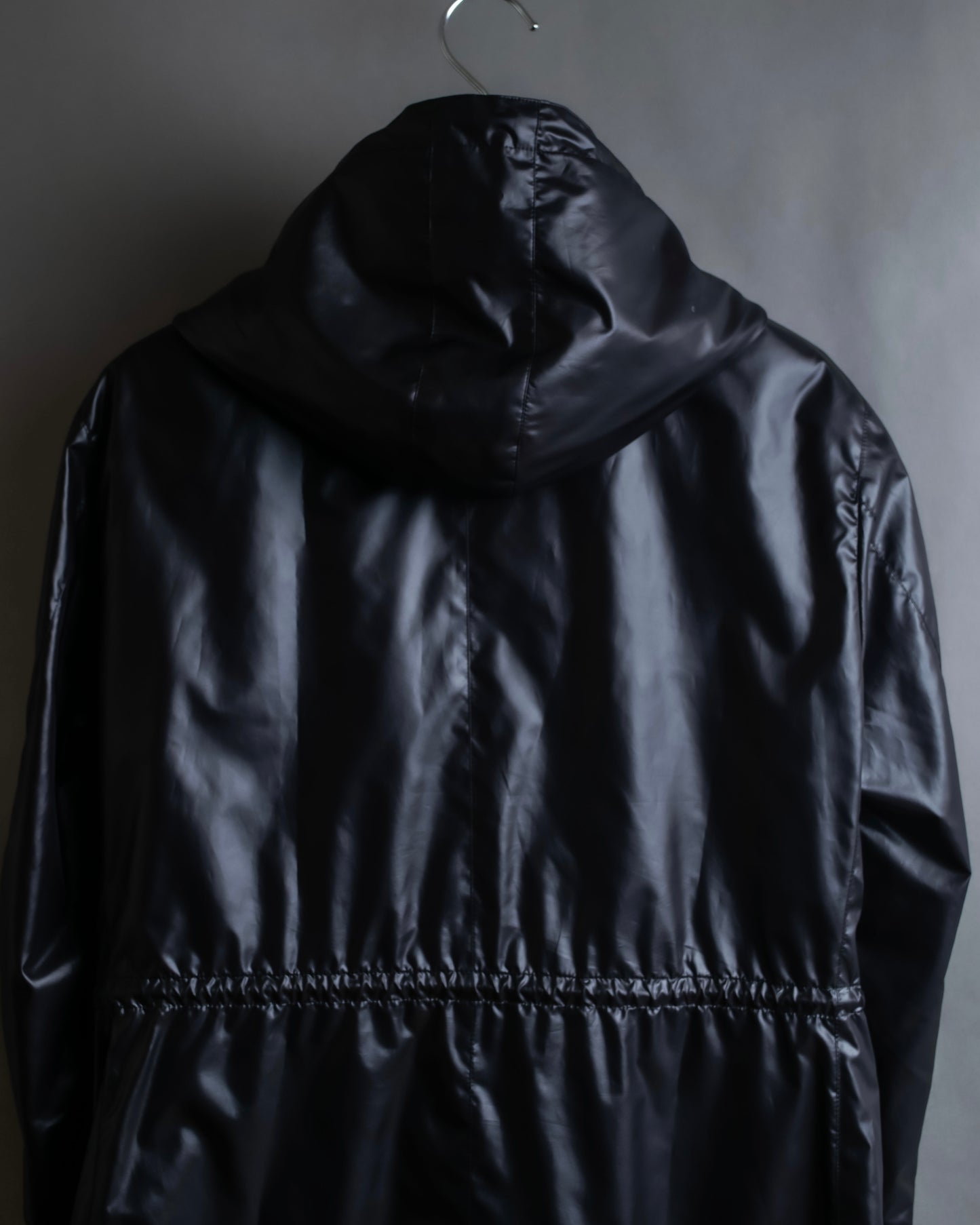 "BURBERRY Black Label" Checked nylon gather hooded blouson