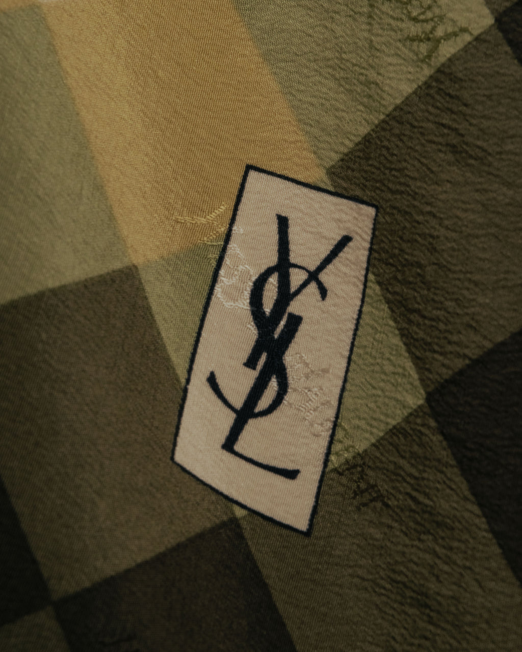 “Yves Saint Laurent” 80’s-90’s Sheer check silk scarf