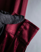 "GUCCI" Beautiful burgundy color silk bowtie shirt