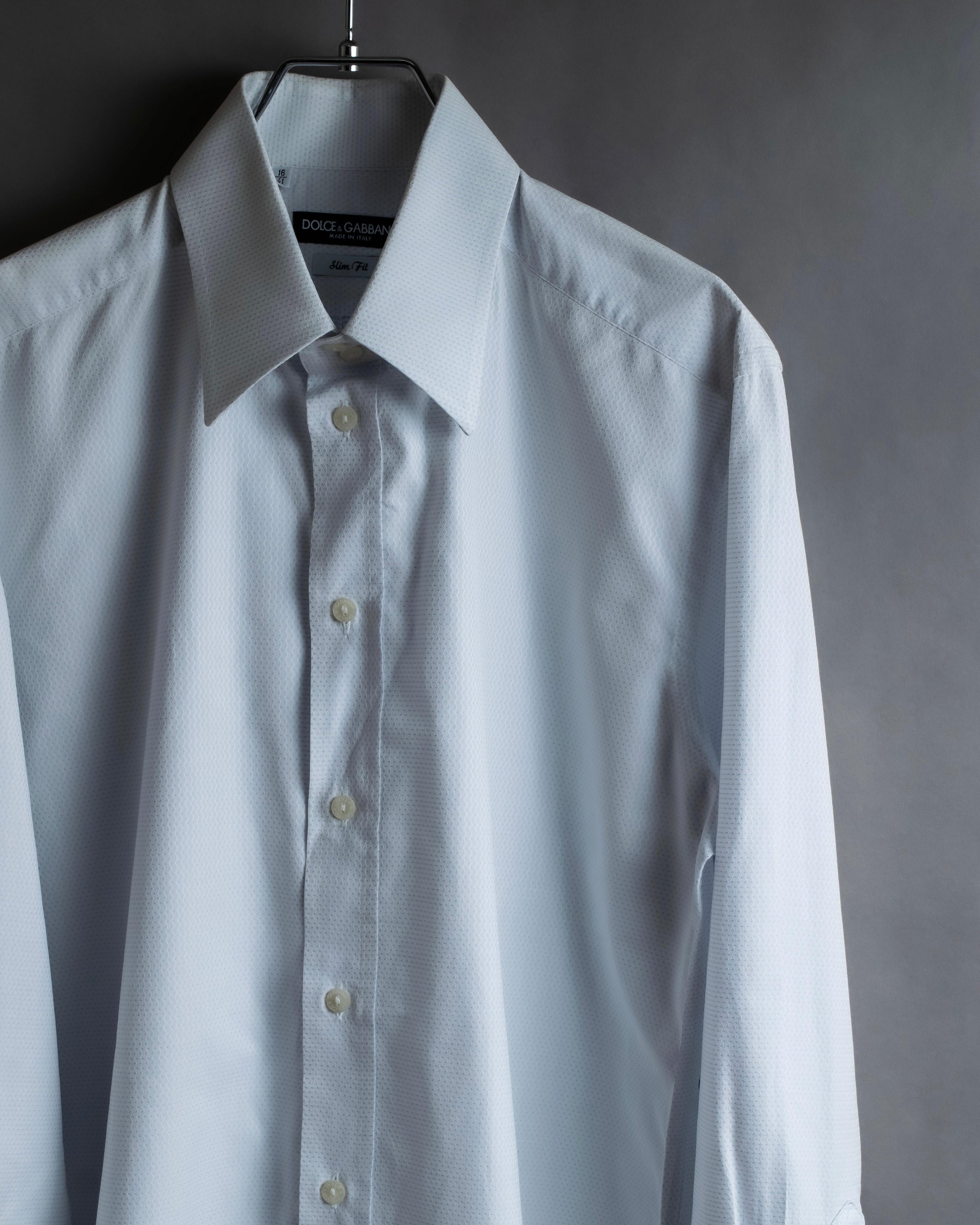 "Dolce & Gabbana" Geometric print slim fit shirt