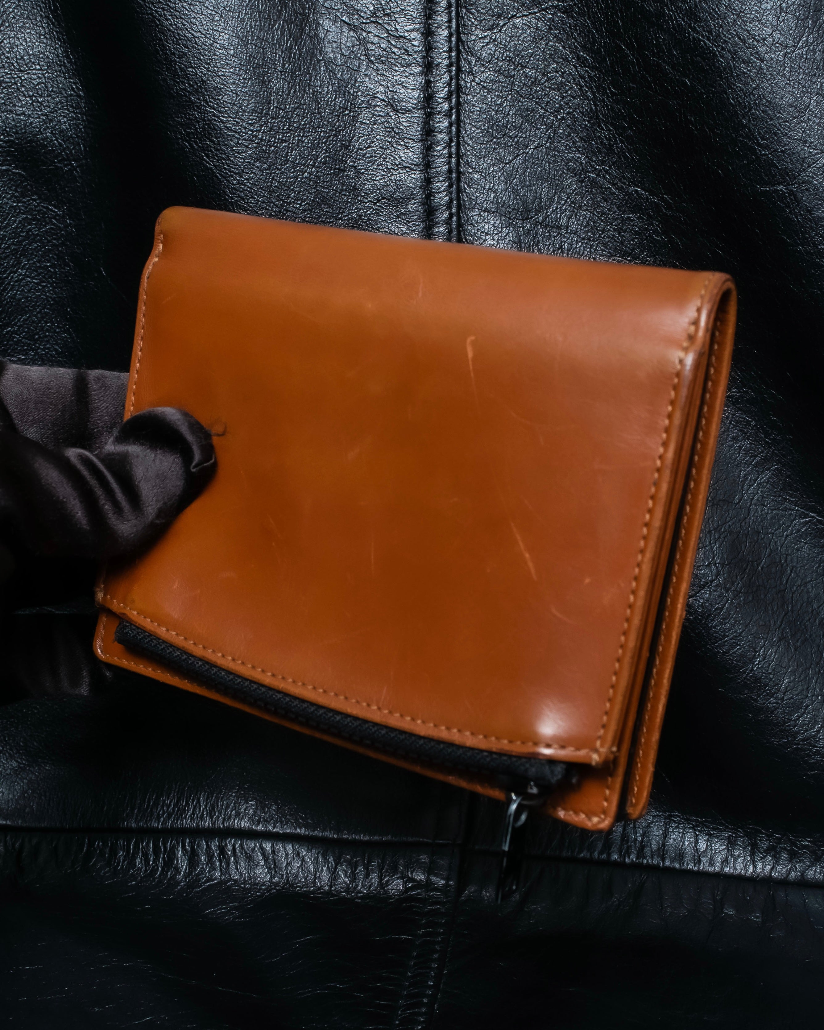 "Maison Margiela" Brown Leather Compact Wallet