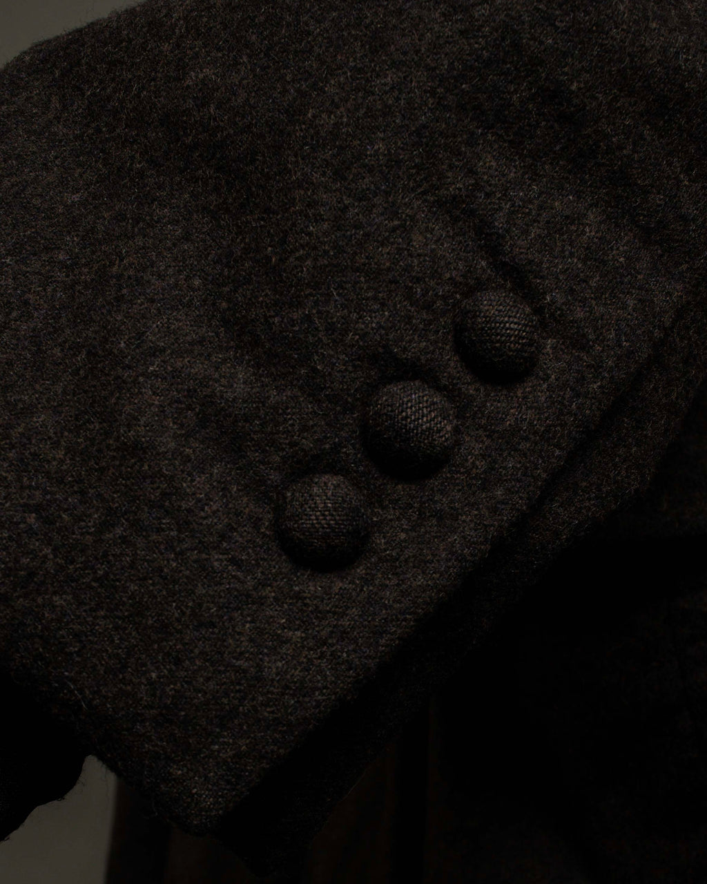 "FENDI" Double-breasted heavy duty wool flannel jacket