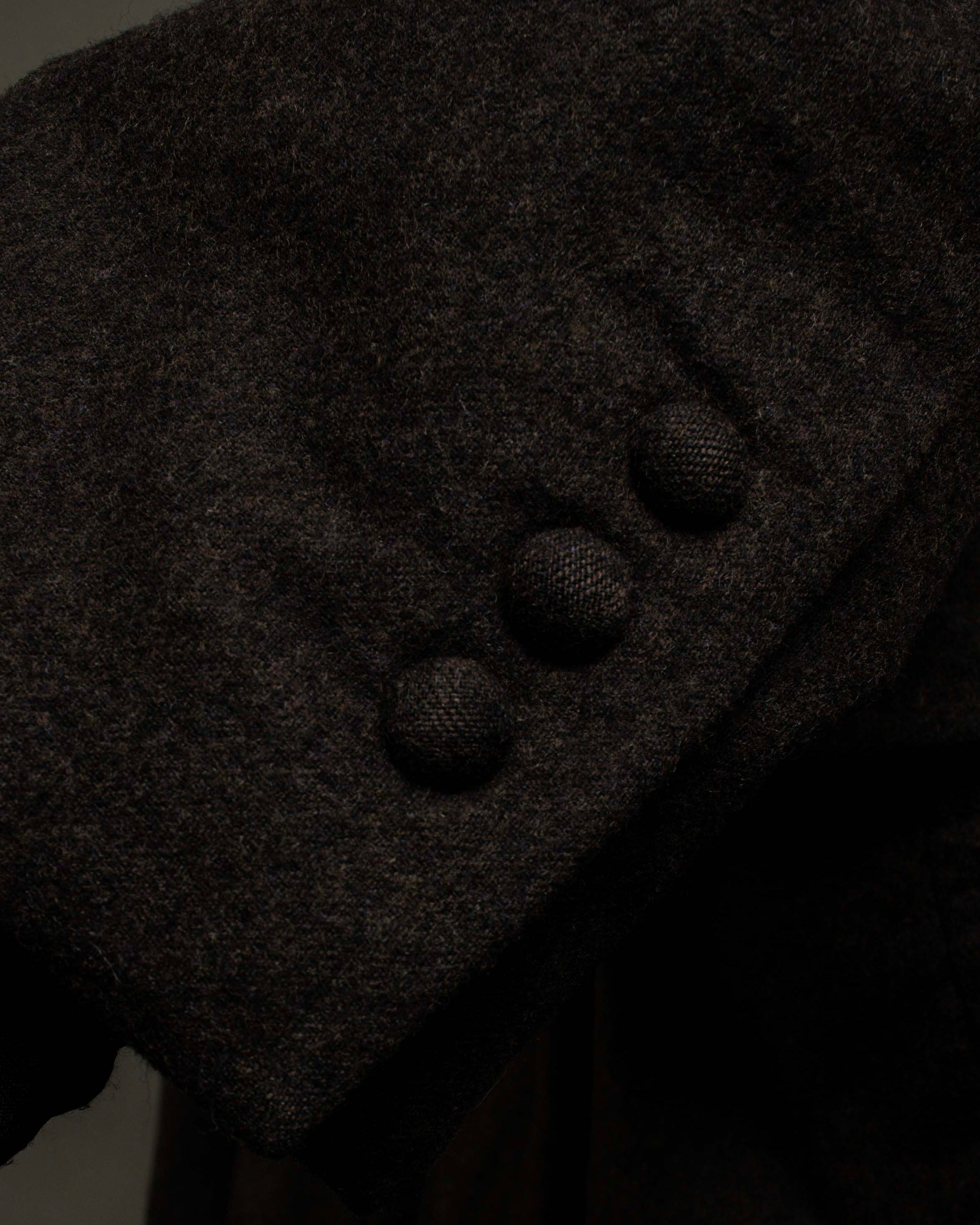 "FENDI" Double-breasted heavy duty wool flannel jacket