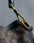 "GUCCI" Bamboo design GG canvas pattern bag