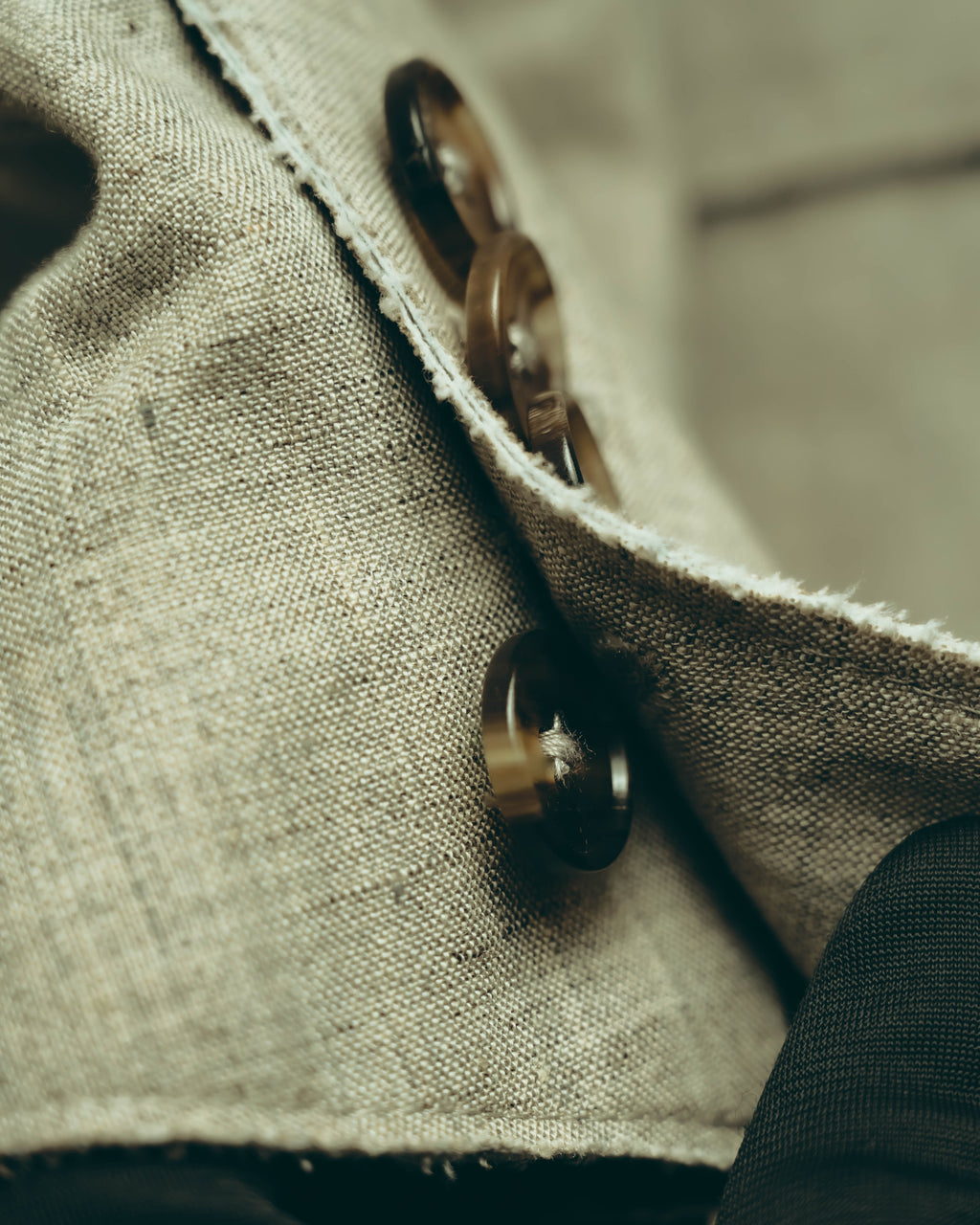 -SPECIAL- “Maison Martin Margiela” 2014SS raw-edge linen tailored jacket