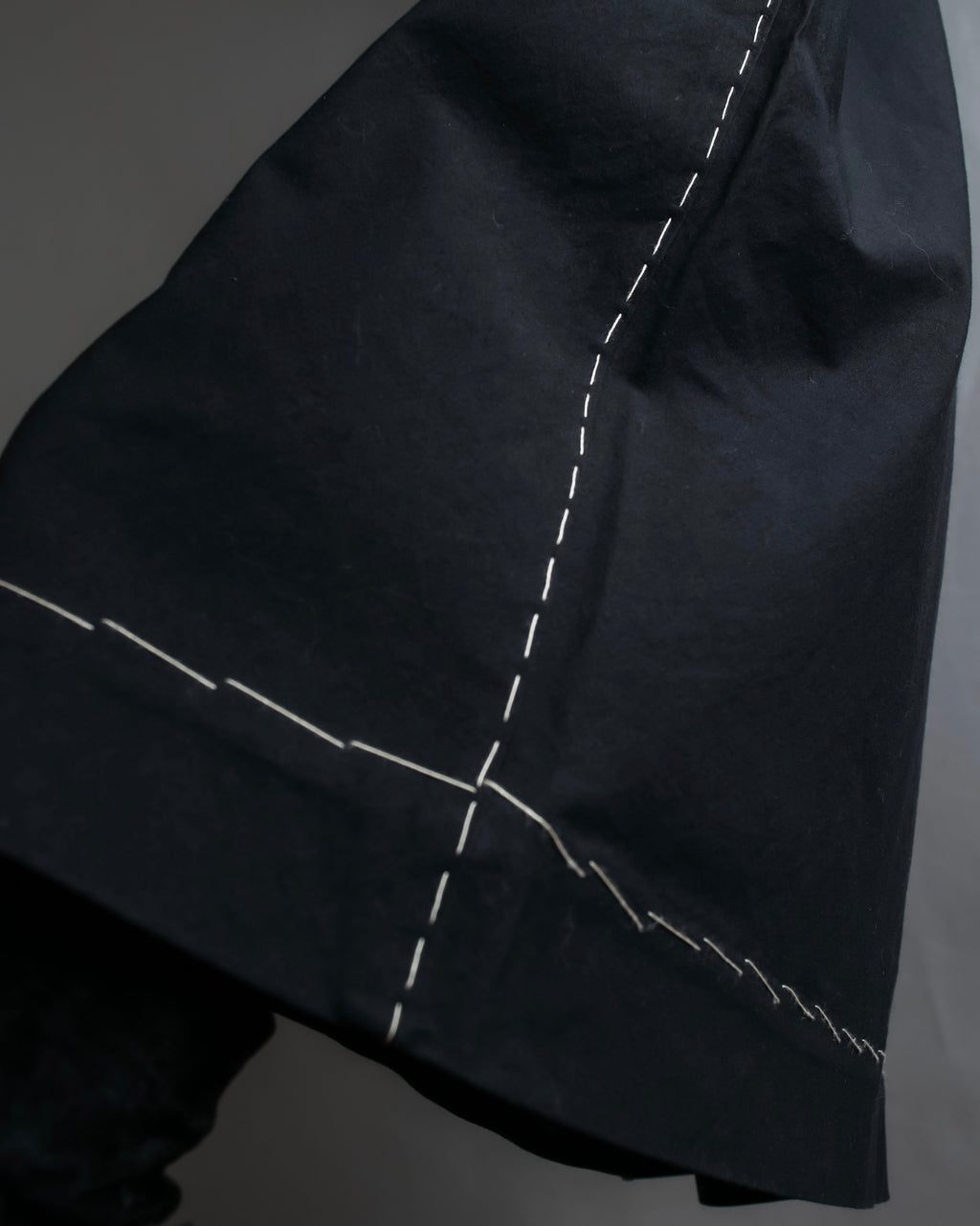 "YOHJI YAMAMOTO" Stitched hemline design flared skirt
