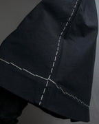 "YOHJI YAMAMOTO" Stitched hemline design flared skirt