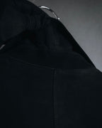 "GIORGIO ARMANI" Large collar draped lamb leather jacket