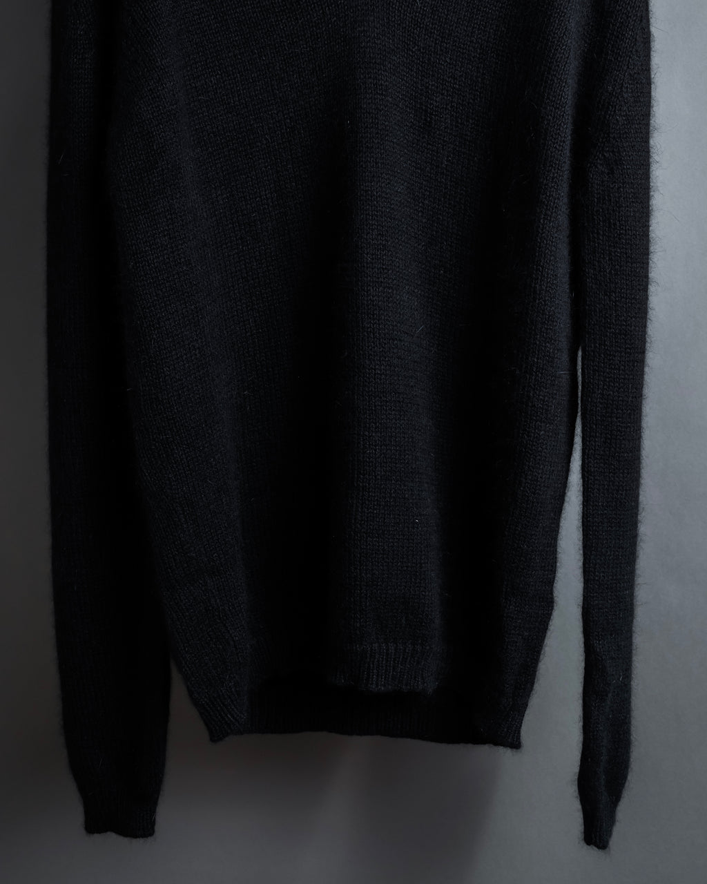 "GUCCI" Silky mix angora V-neck knit pullover