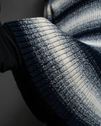 "Christian Dior" Gradient striped irregular neck knit