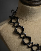 "YVES SAINT LAURENT" Sculptural link chain necklace