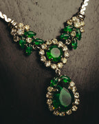 "Christian Dior" 80's-90's Emerald green pendant necklace