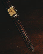 “EMPORIO ARMANI” Late 90’s-early 10’s Art deco rectangular leather strap watch