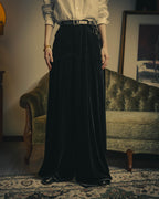 –SPECIAL– "SAINT LAURENT" 2023's Pleated velvet extreme flare pants