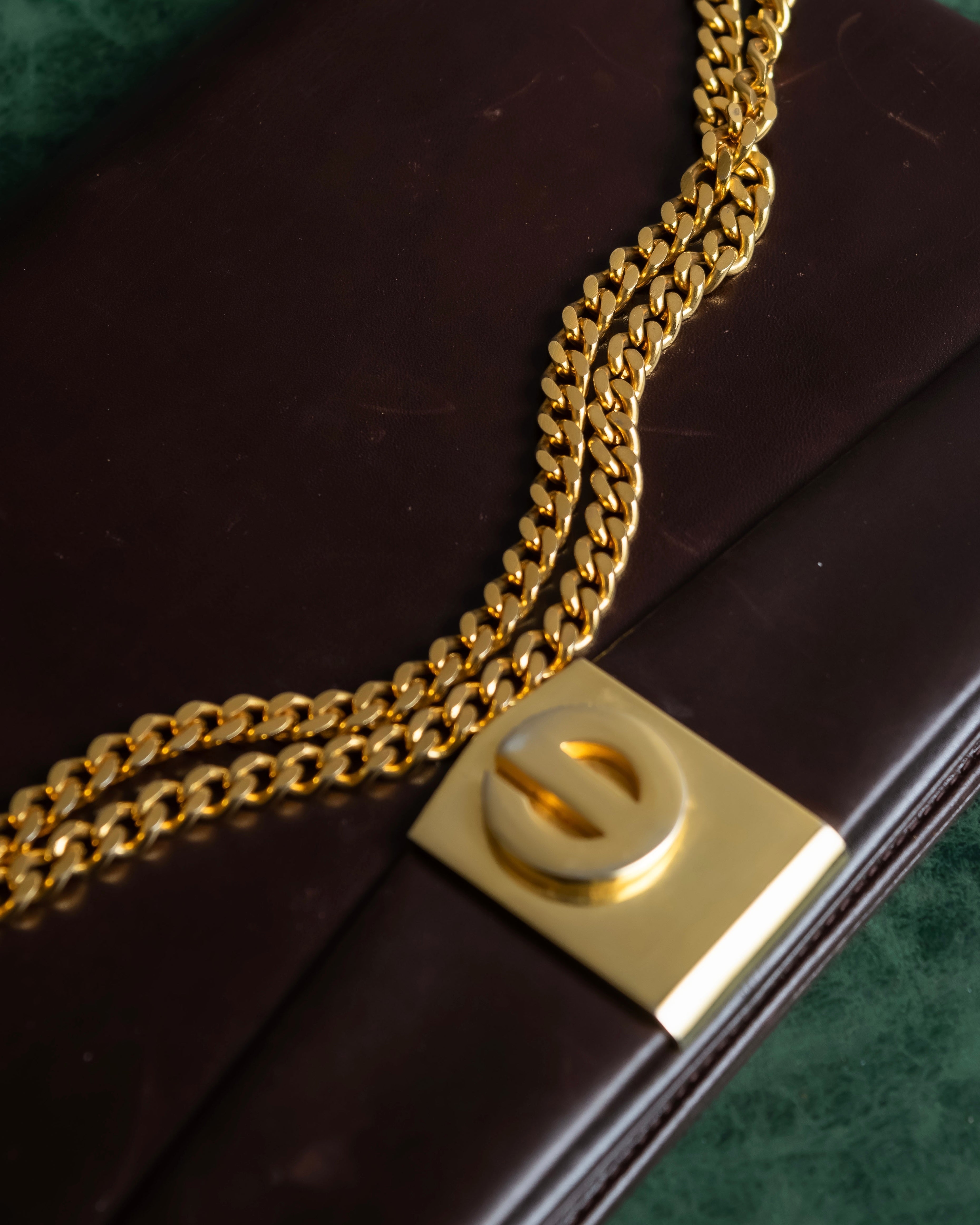 "Christian Dior" CD turn lock design chain shoulder bag