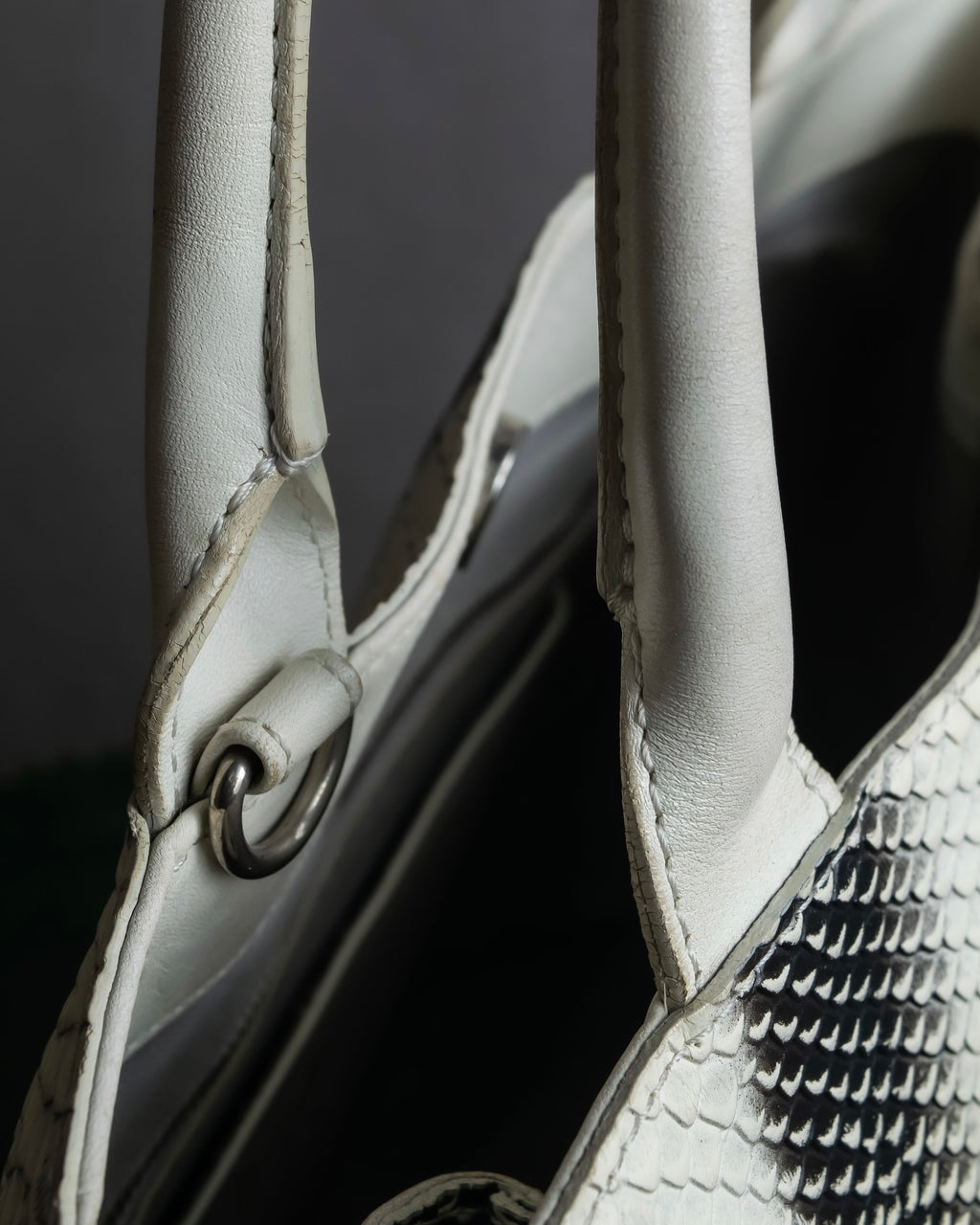 "Vivienne Westwood" Monotone python leather handbag