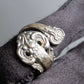 "Camusso" Sterling silver floral engraved spoon ring