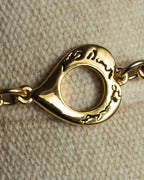 "YVES SAINT LAURENT" Vintage drop motif gold chain necklace