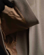"Max Mara" Buttonless straight line beige chester coat