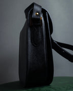 "YVES SAINT LAURENT" Cassandra logo engraved flap design leather bag