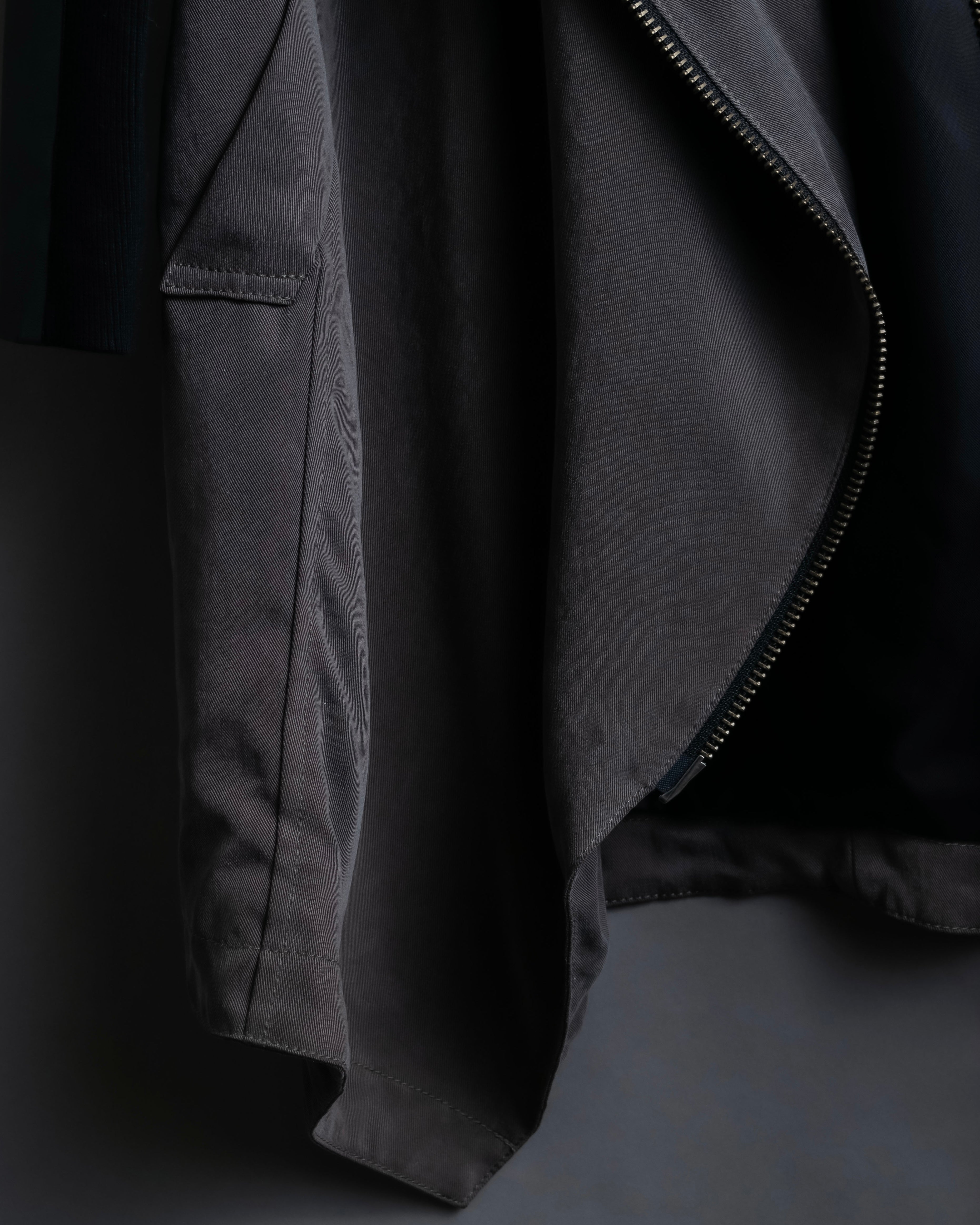 “DOUBLE STANDARD CLOTHING” Designed sleeve hooded middle coat