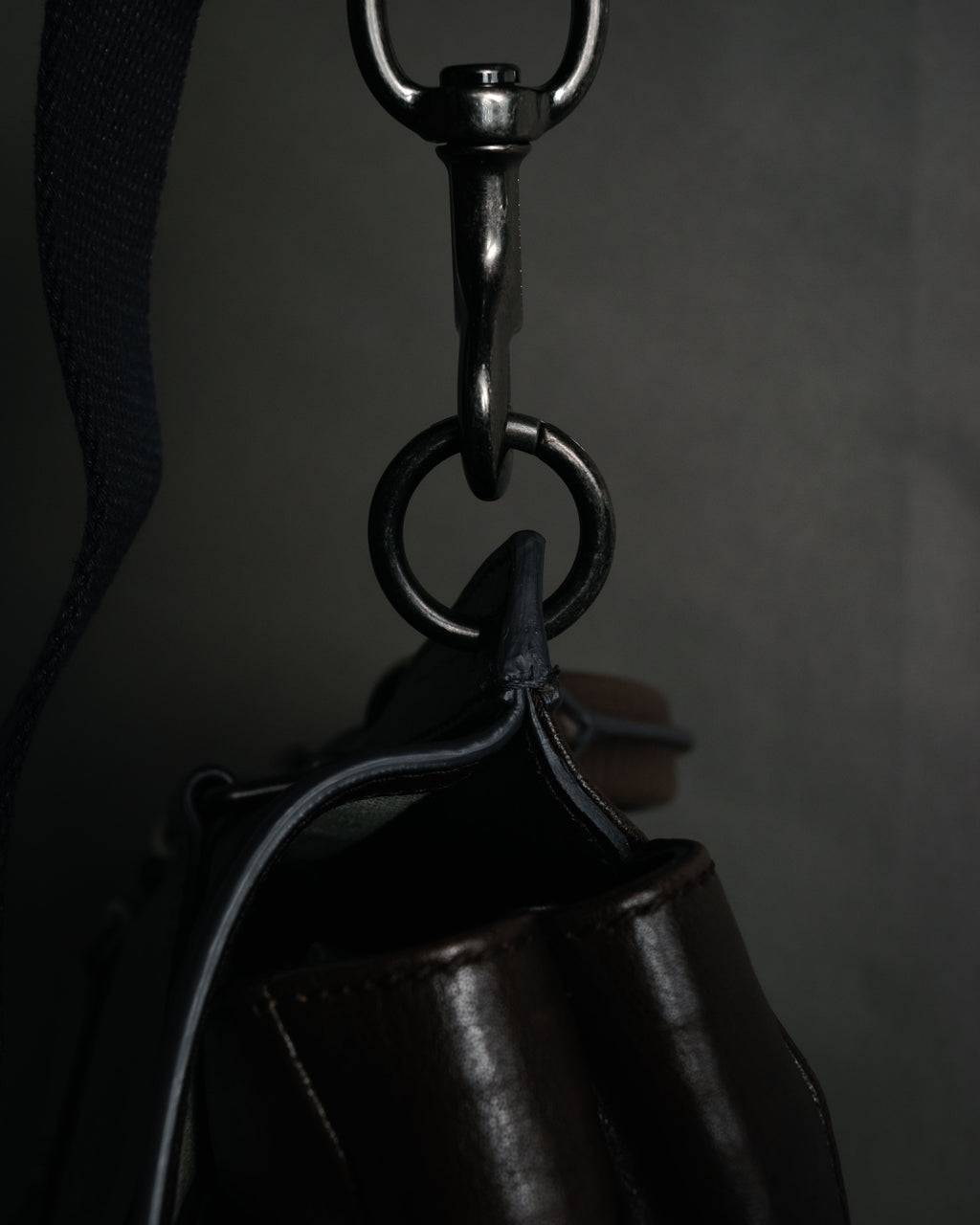 "DOLCE & GABBANA" 00’s-10’s Grained leather canvas-lined satchel bag