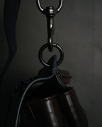 "DOLCE & GABBANA" 00’s-10’s Grained leather canvas-lined satchel bag