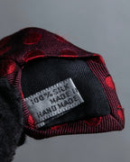 "DIOR" Red dot pattern narrow necktie