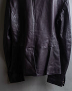 "GUCCI" Cutting design leather tailored jacket