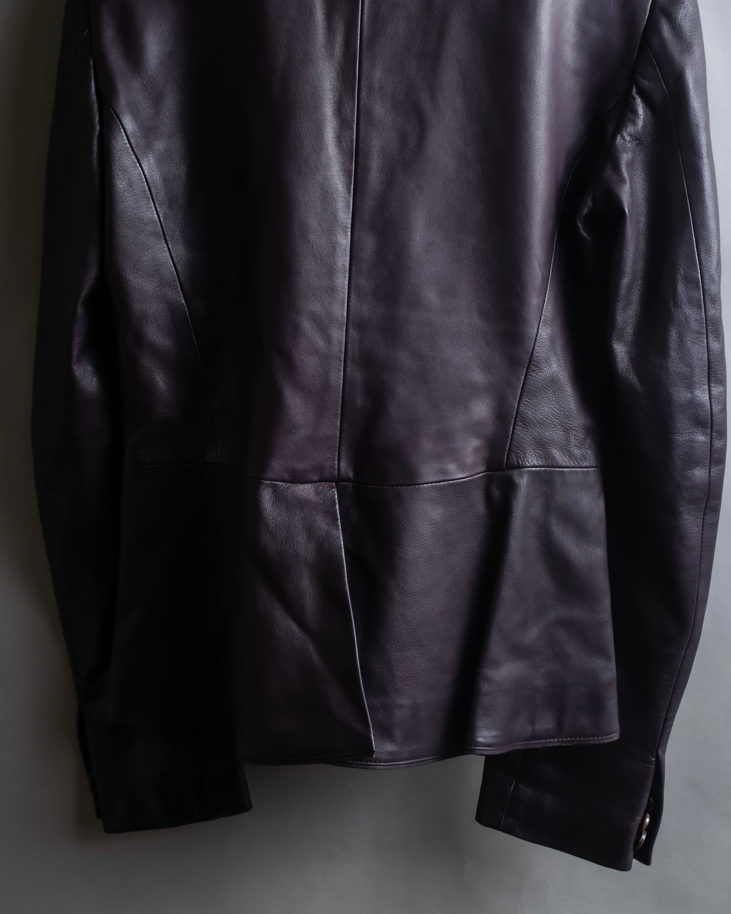 "GUCCI" Cutting design leather tailored jacket