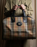 "BURBERRYS" Nova check canvas boston bag