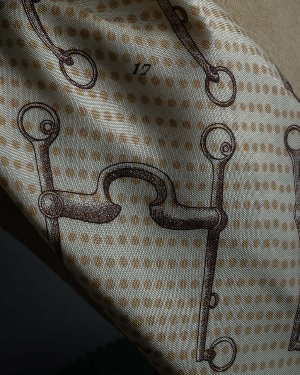 "HERMES" Carré 45 Gavroche MORS DE SELLE scarf