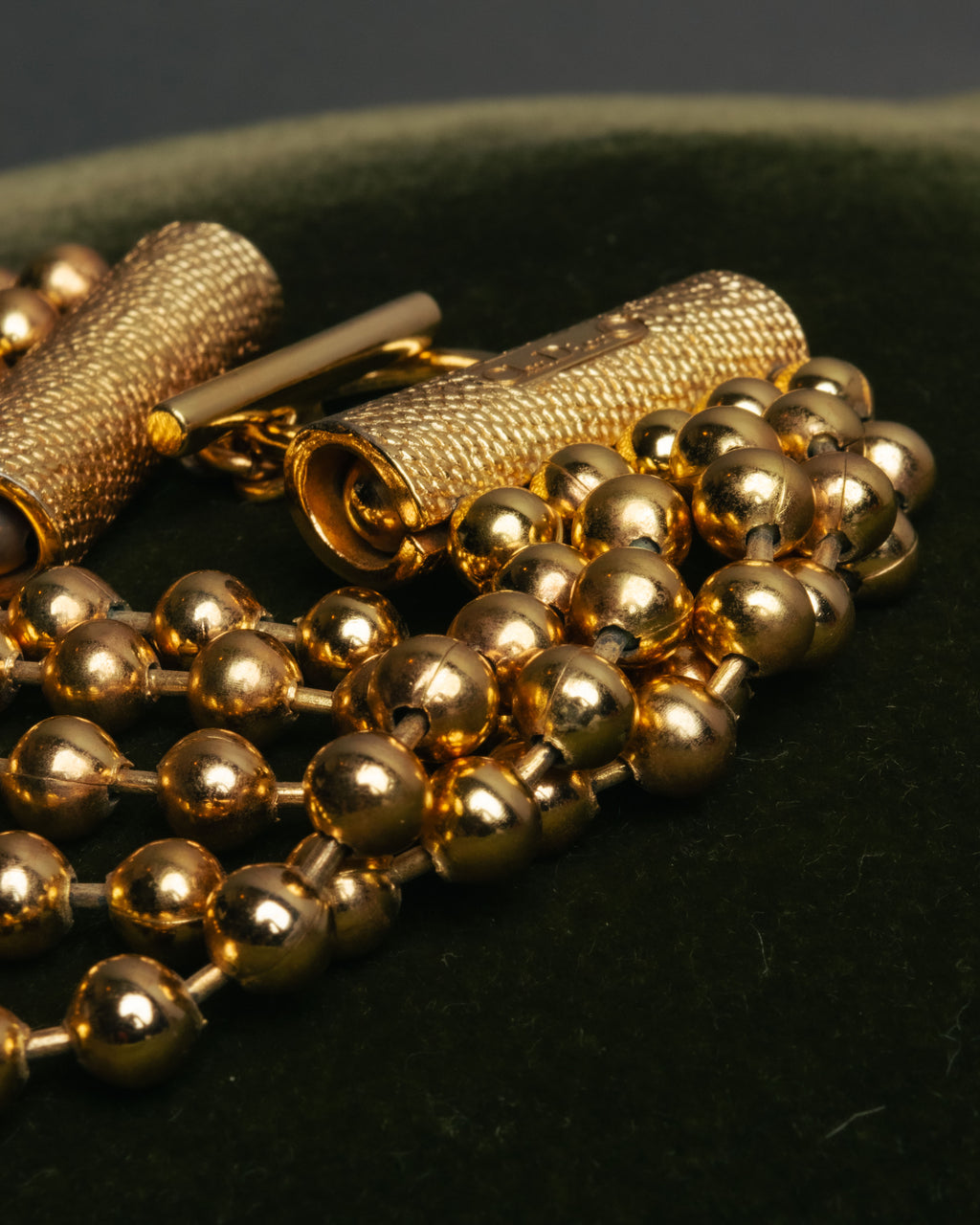 -SPECIAL- “Christian Dior” 70’s-80’s Five strand gold ball chain bracelet